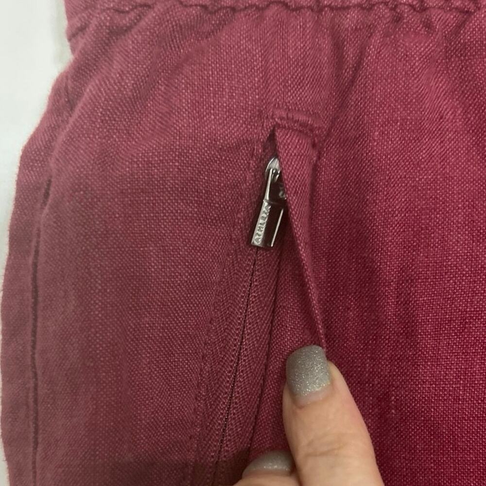 Athleta Retreat Linen Jogger Pants Coffeeberry 6 NWT Resort Vacation Summer - Picture 7 of 15